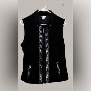 *new* Mirror Image Black Vest with Silver Studs
